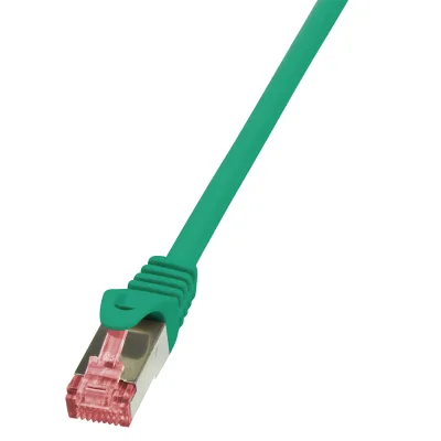 PATCH CORD S/FTP LOGILINK Cat6, LSZH, cupru, 1 m, verde, AWG27, dublu ecranat "CQ2035S" (timbru verde 0.08 lei)