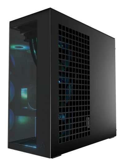 CARCASA Arctic "Xtender VG BK", mid tower, max 8xfan, 3x P14 Pro R A-RGB si 2x P12 Pro A-RGB instalate, shroud 24 LED ARGB, USB-C x 1, USB 3.2 x 2, audio+mic, 7 sloturi exp, GPU vertical, riser PCIe 4.0, negru, "ACPCC00016A" (timbru verde 0.4lei)