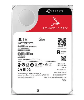 SEAGATE Ironwolf PRO Enterprise NAS HDD 30TB 7200rpm 6Gb/s SATA 256MB cache 8.9cm 3.5inch 24x7 for NAS RAID Rackmount systems BL "ST30000NT011"