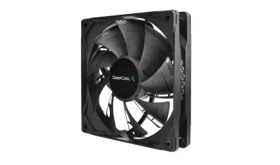 VENTILATOR  DEEPCOOL PC TF120S BLACK, 120x120x25 mm, 1500rpm, control PWM, fara LED, 1 ventilator, 4-pin PWM, negru, "DP-GS-H12FDB-TF120S-BK"