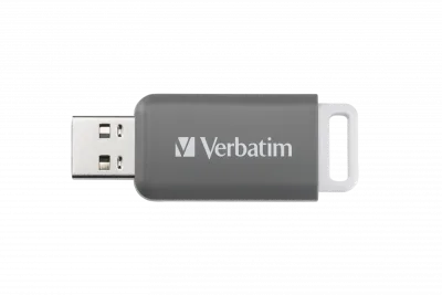 MEMORIE USB VERBATIM DATABAR 128GB USB 2.0, GRI "49456" (TIMBRU VERDE 0.03 LEI)