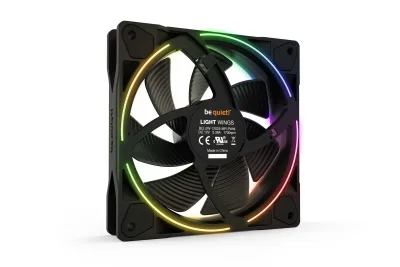Set 3 ventilatoare be quiet! "LIGHT WINGS"120mm 1700 rpm, Rifle bearing, 4-pin PWM, ARGB LED, "BL076" (timbru verde 0.54 lei)