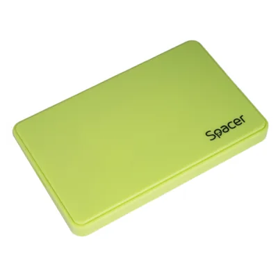 RACK extern SPACER, pt HDD/SSD, 2.5 inch, S-ATA, interfata PC USB 3.0, Husa piele sintetitca, plastic, Verde, "SPR-25612GR" (timbru verde 0.8 lei)