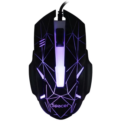 Kit Wired tastatura si mouse SPACER SP-GK-01, taste numerice, Negru
