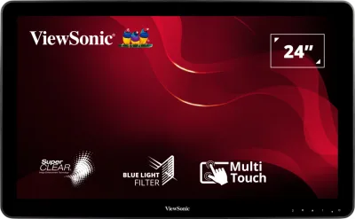Monitor Consumer ViewSonic TD2430, 24", 1920 x 1080 pixeli, Touchscreen, Black, 3 ani Garantie