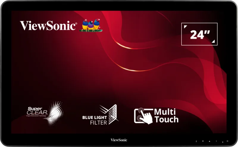 Monitor Consumer ViewSonic TD2430, 24", 1920 x 1080 pixeli, Touchscreen, Black, 3 ani Garantie