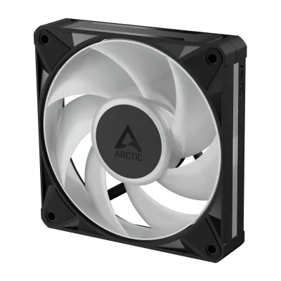 Ventilator Arctic "BioniX P12 A-RGB", 120mm, 450 - 3000 RPM, FDB, 76 cfm, 4-Pin PWM | 3-pin ARGB, negru, "ACFAN00335A" (timbru verde 0.18lei)
