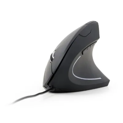 MOUSE GEMBIRD, PC sau NB, cu fir, USB, optic, 3200 dpi, butoane/scroll 6/1, ergonomic, negru, "MUS-ERGO-01" (timbru verde 0.18 lei)