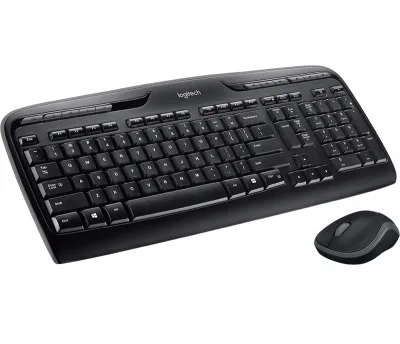 KIT wireless LOGITECH, tastatura wireless multimedia "MK330" + mouse wireless 1000dpi, 3 butoane "M215", black, "MK330" "920-003999"  (timbru verde 0.8 lei)