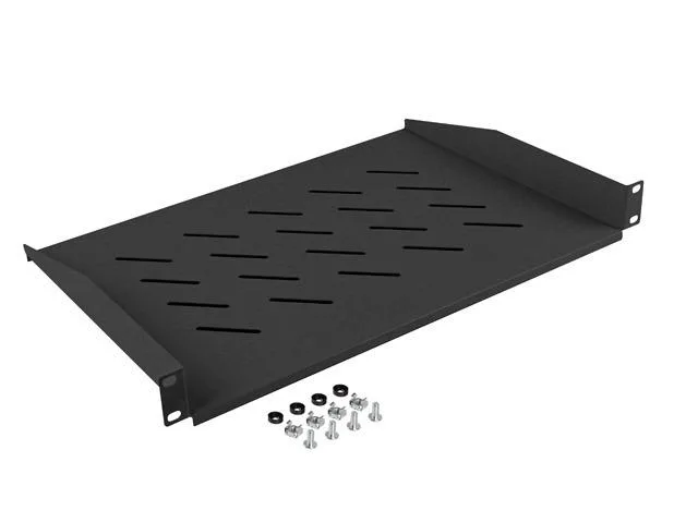 Poliță fixă 19" 1U / 483x315 mm, max. 25 kg, negru