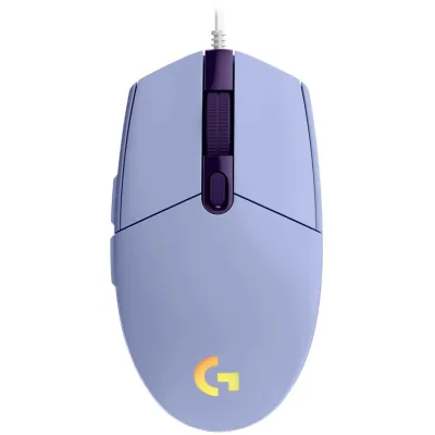 MOUSE LOGITECH, "G102 LIGHTSYNC", gaming, cu fir, USB, optic, 8000 dpi, butoane/scroll 6/1, iluminare, butoane programabile, violet, "910-005854" (timbru verde 0.18 lei)