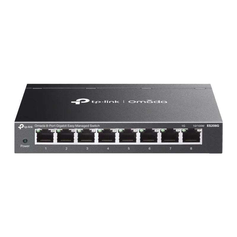 Omada 8-Port Gigabit Easy Managed Switch PORT: 8× Gigabit RJ45 Ports SPEC: Desktop Steel Case and Fanless FEATURE: Integration with Omada SDN Controller and Omada Cloud Essentials, Flow Control, Loopback Detection, Port Isolation, Port Mirroring, LAG,