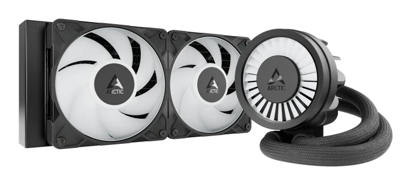 COOLER Arctic "Liquid Freezer III Pro 240 ARGB", skt. LGA1851, LGA 1700, AM4, AM5, racire cu lichid, 2 x 120mm P12 Pro, 600 - 3000 RPM, ARGB adresabil, negru "ACFRE00182A" (timbru verde 2.00 lei)
