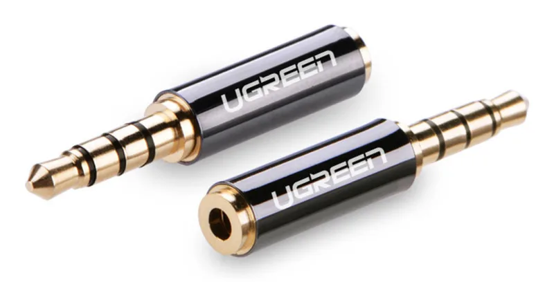 ADAPTOR audio Ugreen, 3.5 mm jack (T) la 2.5 mm (M), aurit "20502" - 6957303825028