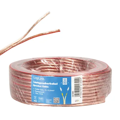 ROLA cablu audio Logilink, 2 x 2.5mm2, 10m, CCA, "CA1083" (timbru verde 0.08 lei)