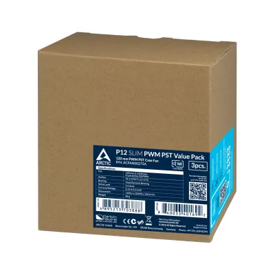 VENTILATOR ARCTIC PC, P12 SLIM PWM PST - 3 Pack,"ACFAN00275A"