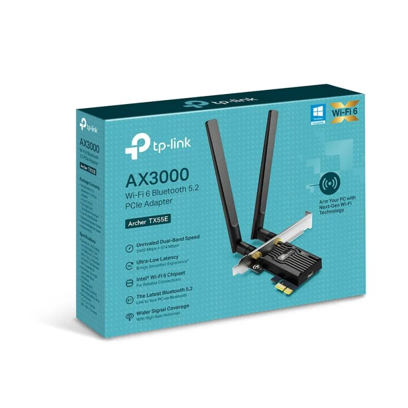 Adaptor Wireless TP-LINK Archer TX55E, WIFI 6, Mesh, Dual Band