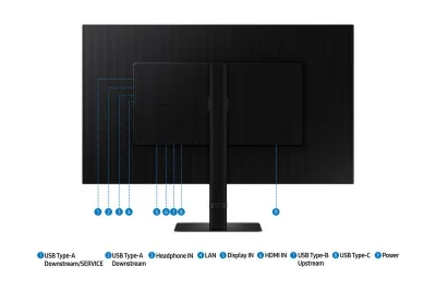 Monitor Samsung 32" LS32D800UAUXEN, Diagonal (inch): 32, Diagonal (cm): 81, Aspect ratio: 16:9, Panel: VA, Resolution: 3840x2160, Refresh Rate: 60Hz, Response time GtG: 5ms, Brightness (max): 350 cd/m², Contrast (static) : 3000:1, Viewing angle: