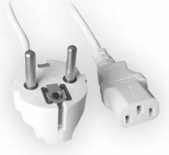 CABLU alimentare GEMBIRD 1.8m, intrare Shucko, iesire C13, 10A, certificare VDE, bulk, white, "PC-186W-VDE" (timbru verde 0.18 lei)
