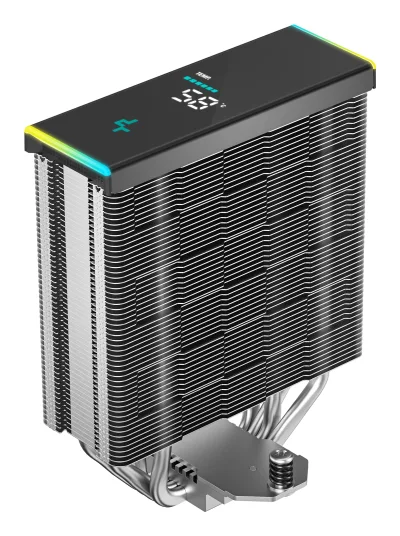 COOLER DeepCool "AK400 DIGITAL SE", combatibil skt. Intel si AMD, racire cu aer, ventilator 120mm, 500 - 1850 rpm, 4x6 mm heatpipes, inaltime 152mm, negru,"R-AK400-BKADMN-GJD"  (timbru verde 0.8 lei)