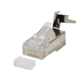 MUFA RJ-45 LOGILINK pt. cablu UTP, FTP, SFTP,Cat5e|Cat6|Cat6a|Cat7|Cat7a|Cat8.1, RJ-45 (T), ecranat, plastic cu metal, pt. AWG 22-24, dim. cablu 8mm, pt. cablu solid Cat.6A si Cat.7, 10 buc, "MP0030"