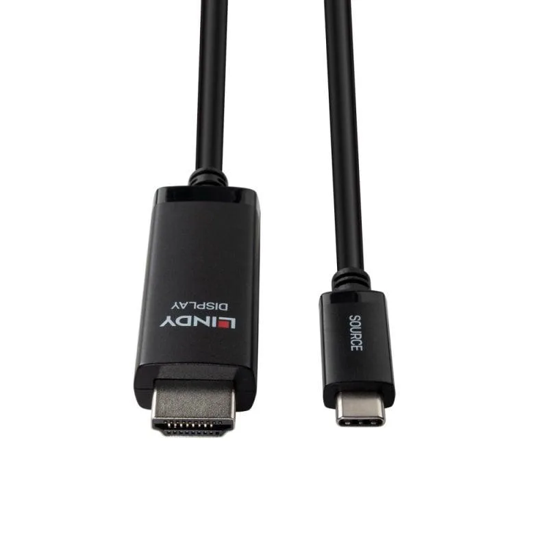 Cablu adaptor Lindy USB C to HDMI 8K60, lungime cablu 2m, Standard: HDMI® 2.1 with 48Gbps, Chipset: CS5565AN, Supported Bandwidth: 48Gbps Maximum Resolution: 7680x4320 60Hz, 3840x2160 144Hz