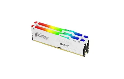 Memorie RAM Kingston DDR5 64GB 5600Mhz CL36 1.35V Dual Channel Kit Fury Beast White RGB EXPO