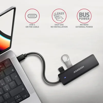 Hub USB AXAGON USB-C 5Gbps TRAVEL  "HUE-C1C" (timbru verde 0.18 lei)