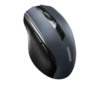 MOUSE Ugreen, "MU006" PC sau NB, wireless 2.4GHz, optic, 3/1 butoane/scroll, 4000 dpi, negru "90545" (timbru verde 0.18 lei) - 6957303895458
