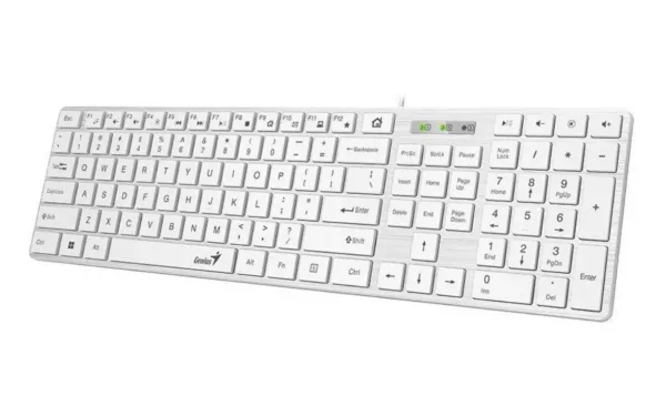 Tastatura Genius SlimStar 126, USB, Alb