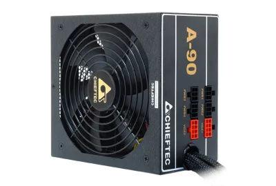 SURSA Chieftec A-90 650 W, semi-modulara, certificare 80 Plus Gold - compatibila, ventilator 120mm, PCI-E 6+2 pin x 2, SATA x 6, "GDP-650C" (timbru verde 2 lei)