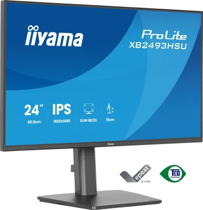 IIYAMA Monitor LED XB2493HSU-B1 23.8" IPS 1920x1080 120Hz, 16:9. 350cd, 1500:1, 1ms, HDMI, DP, USB HUB, Full Ergo, Pro "XB2493HSU-B1" (timbru verde 7 lei)