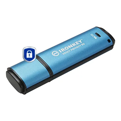 Memorie USB Kingston Vault Privacy 50 16 GB, USB Type-A, Negru