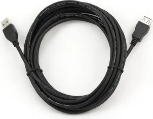 CABLU USB GEMBIRD prelungitor, USB 2.0 (T) la USB 2.0 (M), 4.5m, conectori auriti, negru, "CCP-USB2-AMAF-15C" (timbru verde 0.18 lei)