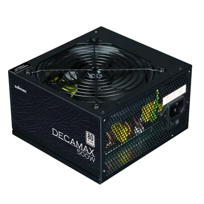 SURSA Zalman "Decamax 500", 500W, certificare 80 Plus, active PFC, fan 120mm, negru, "ZM500-LX3" (timbru verde 2 lei)