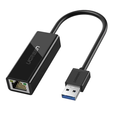 ADAPTOR RETEA Ugreen, "CR111" USB to RJ-45 Gigabit LAN Adapter, LED, negru "20256" (timbru verde 0.18 lei) - 6957303822560