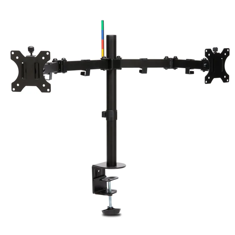 SUPORT de birou KENSINGTON, pt 2 TV/monitor plat, diag. max 32 inch, rotatie, inclinare, pivotare, orizontala, verticala, totala, max 8 Kg, "K55409WW"