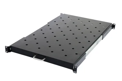RAFT CULISANT SPACER 1U pentru rack 19", adancime 366mm, pt. cabinet de 600mm, sarcina maxima 60Kg, vopsea antistatic, otel 1.2mm, black, "SPSS-1U366-BK-03"
