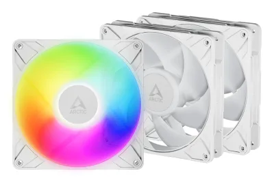 Set 3 ventilatoare Arctic "P14 Pro A-RGB", 140mm, 400 - 2500 rpm, FDB, 110 cfm, 4-Pin Fan Plug + 4-Pin Socket, RGB: 3-Pin A-RGB Plug + 3-Pin Socket, lungime cablu 400 mm + 80 mm Daisy-Chain, alb, "ACFAN00321A" (timbru verde 0.54lei)