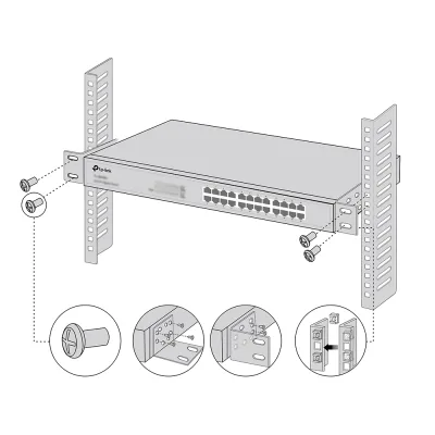 KIT MONTARE switch TP-Link, compatibil cu switch-urile TP-Link montabile in rack-uri de 13-inch "RackMount Kit-13"