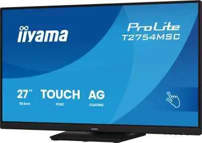 IIYAMA Monitor TOUCH T2754MSC-B2AG InCell PCAP 10pt touchscreen IPS 1920x1080 83Hz, 16:9, 300cd, 1000:1, 4ms, landscape, face-up "T2754MSC-B2AG" (timbru verde 7 lei)