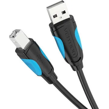 Cablu USB pt. imprimanta Vention, USB A (T) la USB B (T), 3m, 480 Mbps, PVC, negru, "VAS-A16-B300" (timbru verde 0.18 lei) - 6922794717602