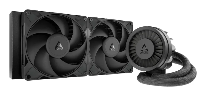 COOLER Arctic "Liquid Freezer III Pro 280", skt. LGA1851, LGA 1700, AM4, AM5, racire cu lichid, 2 x 140mm P14 Pro, 800 - 2800 RPM, , negru "ACFRE00179A" (timbru verde 2.00 lei)
