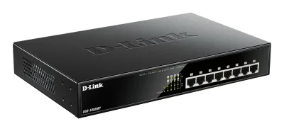 SWITCH PoE D-LINK  8 porturi Gigabit (8 PoE+), IEEE 802.3af/at, carcasa metalica, rackabil, "DGS-1008MP"(timbru verde 2 lei)