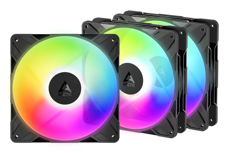 Set 3 ventilatoare Arctic "P14 Pro Reverse A-RGB", 140mm, 400 - 2500 rpm, FDB, , , negru, "ACFAN00327A" (timbru verde 0.54lei)