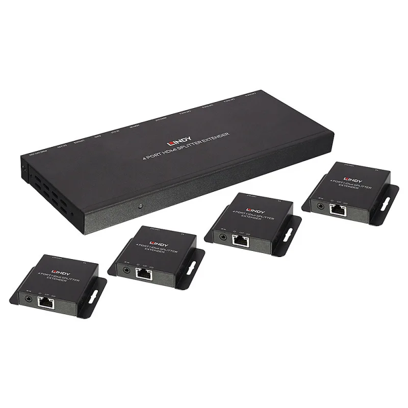Lindy 50m Cat.6 4 Port HDMI & IR Extende, "LY-38155" (timbru verde 4.00 lei)