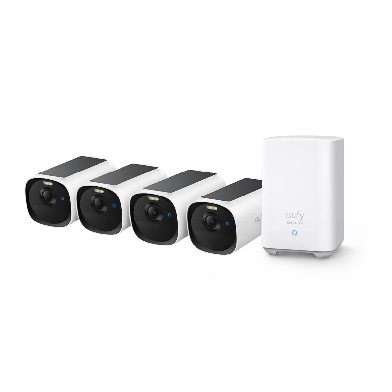 Sistem supraveghere 4+1 Anker "EufyCam E40" "T8144" +  "Homebase 2" , alb  "E8144325" (timbru verde 4 lei)-0194644238339