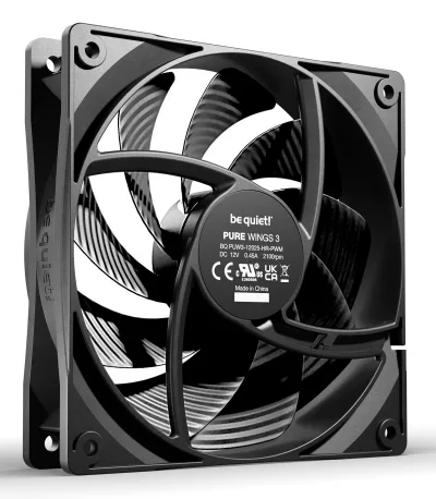 Ventilator be quiet! "PURE WINGS 3"120mm 2100 rpm, Rifle bearing, 4-pin PWM, , "BL106" (timbru verde 0.18 lei)
