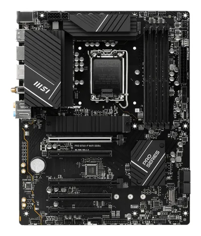 Placa de baza PRO B760-P WiFi DDR4, Intel B760, Socket 1700, ATX "7D98-001R"