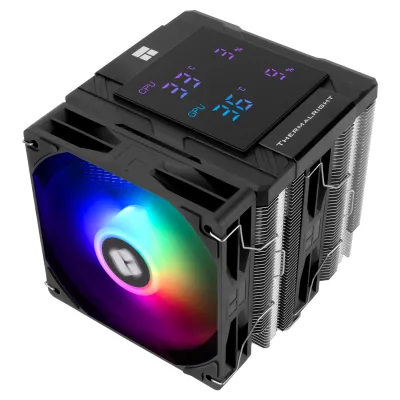 COOLER Thermalright "Peerless Assassin 120 Digital BlackArgb" skt. Intel si AMD, racire cu aer, vent. 2 x 120mm (TL-C12C-X28-S V2), 1850 rpm, 6 heatpipes, inaltime 162mm, ARGB,"Peerless Assassin 120 Digital BlackArgb"  (timbru verde 0.8 lei)